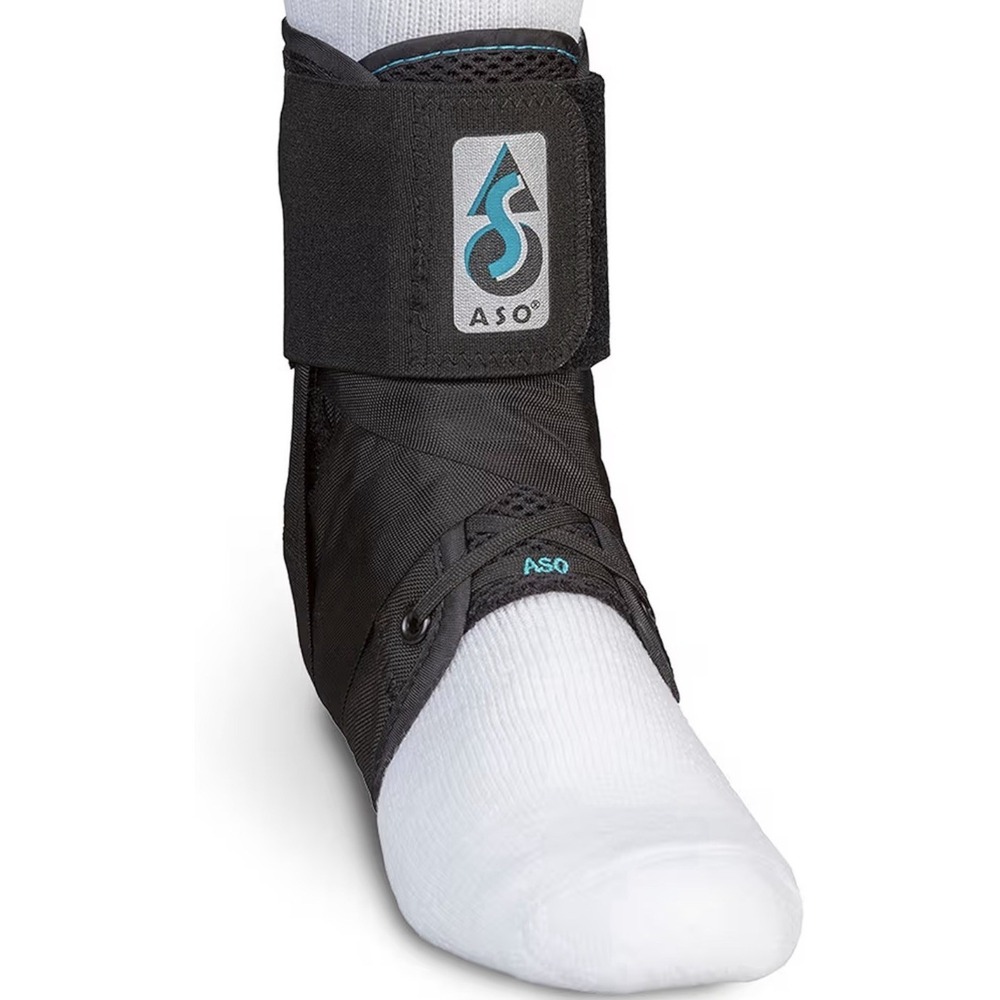 Pair Of Med Spec ASO Small Black Dual Support Ankle Stabilizer Excellent USA